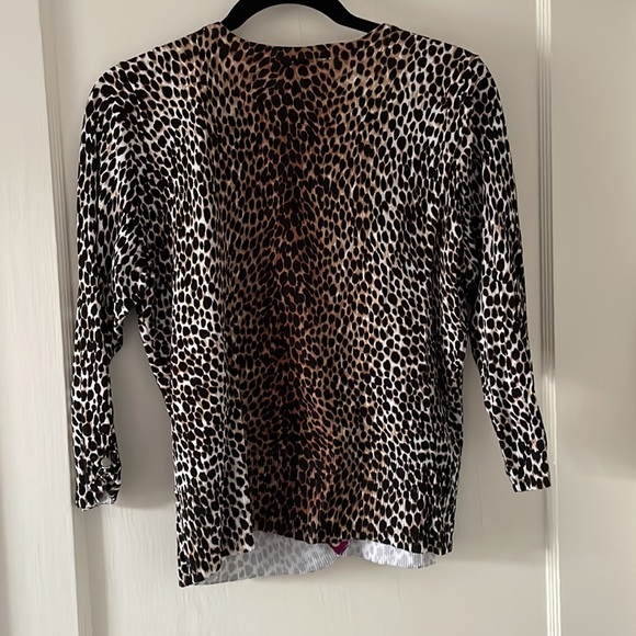 WHBM cheetah print cardigan - Picture 4 of 5